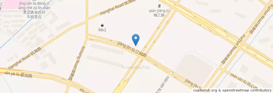 Mapa de ubicacion de 兴业银行 en چین, چجیانگ, هانگژو, 江干区, 四季青街道.
