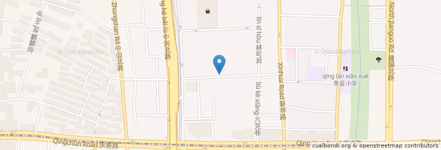 Mapa de ubicacion de 兴业银行 en الصين, تشيجيانغ, هانغتشو, 下城区.