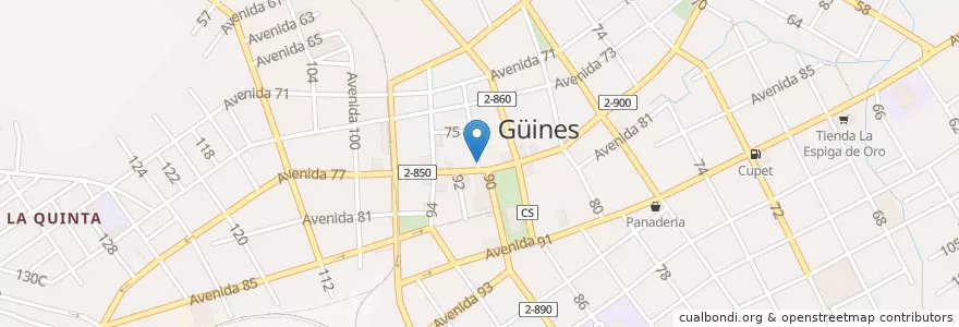 Mapa de ubicacion de DITU Guines en كوبا, Mayabeque, Güines, Ciudad De Guines.
