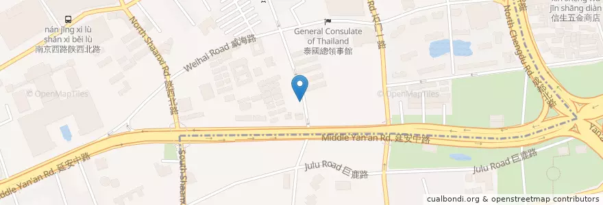 Mapa de ubicacion de The Hoy Hoy Bar en 中国, 上海市, 静安区.