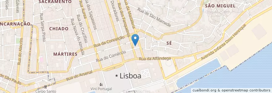 Mapa de ubicacion de Istanbul en Portugal, Lisbonne, Grande Lisboa, Lisbonne, Santa Maria Maior.