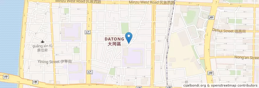 Mapa de ubicacion de 拉亞漢堡 en Taiwan, 新北市, Taipé, 大同區.