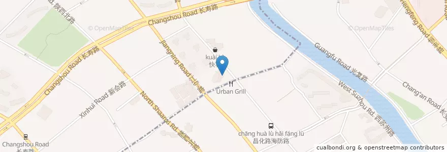 Mapa de ubicacion de Luckin Coffee en 中国, 上海市, 静安区.