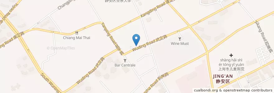 Mapa de ubicacion de Cheer's 1088 en Chine, Shanghai, District De Jing'an.