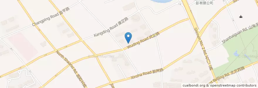 Mapa de ubicacion de Luckin Coffee en Cina, Shanghai, Distretto Di Jing'an.