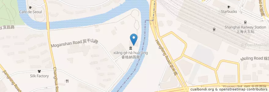Mapa de ubicacion de Essence Café en China, Shanghái, Jing'an.