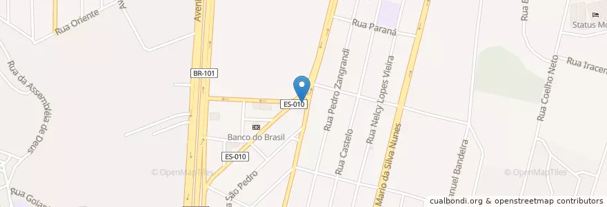 Mapa de ubicacion de Posto Shell - Arara Azul en البَرَازِيل, المنطقة الجنوبية الشرقية, إسبيريتو سانتو, Região Geográfica Intermediária De Vitória, Região Metropolitana Da Grande Vitória, Microrregião Vitória, Serra.
