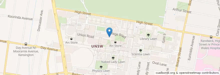 Mapa de ubicacion de Atomic Press en Australië, Nieuw-Zuid-Wales, Sydney, Randwick City Council.