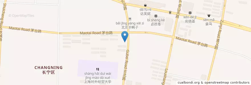 Mapa de ubicacion de 小酒肆 en Çin, Şanghay, Changning.