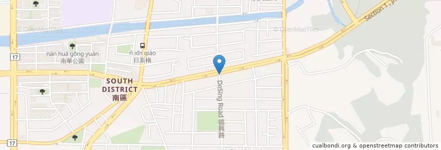 Mapa de ubicacion de 麥味登 en تایوان, 臺南市, 南區.