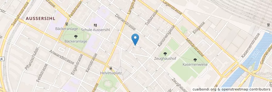 Mapa de ubicacion de The Bite en Suisse, Zurich, District De Zurich, Zurich.