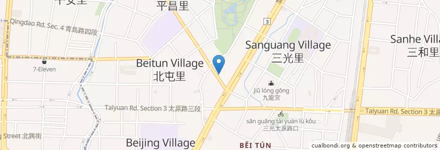 Mapa de ubicacion de Lee's Women Hospital en Тайвань, Тайчжун, 北屯區.