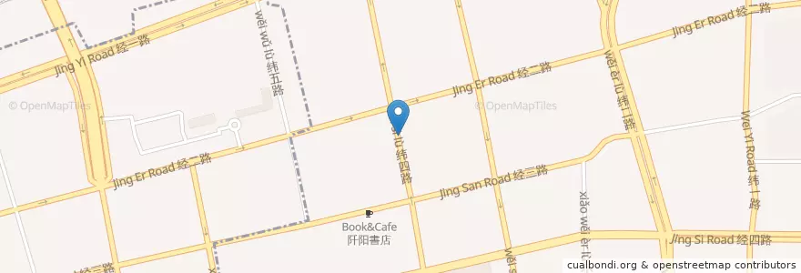 Mapa de ubicacion de 一冠宏家常菜 en 中国, 山东省, 济南市, 市中区, 大观园街道.