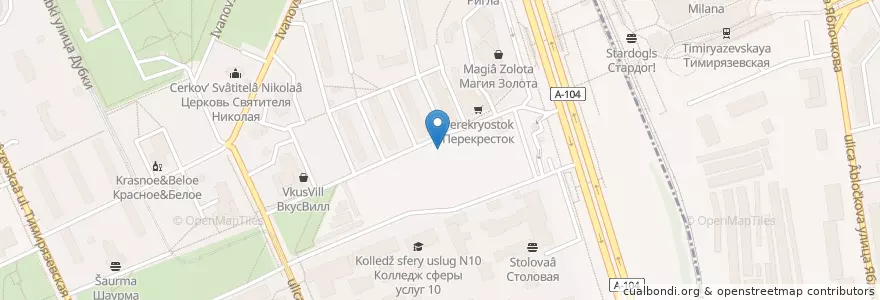 Mapa de ubicacion de ВекФарм en Rusland, Centraal Federaal District, Moskou, Северный Административный Округ, Тимирязевский Район.