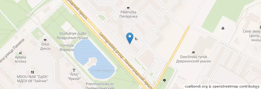 Mapa de ubicacion de Стоматология en Rusland, Centraal Federaal District, Oblast Jaroslavl, Ярославский Район, Городской Округ Ярославль.