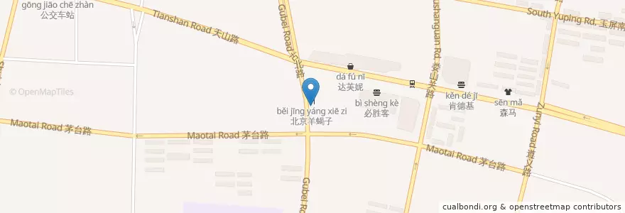 Mapa de ubicacion de 山城火锅 en Cina, Shanghai, Distretto Di Changning.
