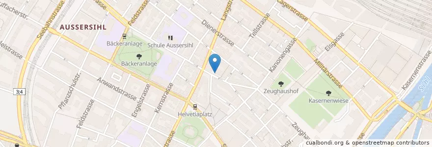 Mapa de ubicacion de Restaurant Sonne en Switzerland, Zurich, District Zurich, Zurich.