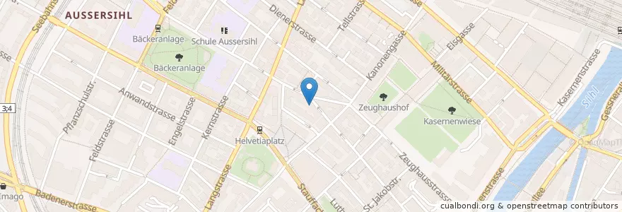 Mapa de ubicacion de Aquatilis Bar en Suiza, Zúrich, Bezirk Zürich, Zúrich.