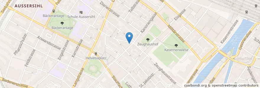 Mapa de ubicacion de Norden en Svizzera, Zurigo, Distretto Di Zurigo, Zurigo.