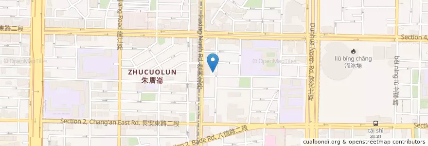 Mapa de ubicacion de 美嘉自助餐 en Tayvan, 新北市, Taipei, 松山區.