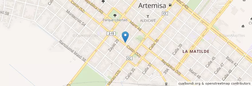 Mapa de ubicacion de Clínica dental en کوبا, Artemisa, Artemisa, Ciudad De Artemisa.
