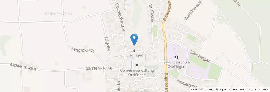 Mapa de ubicacion de Brauerei en 瑞士, 蘇黎世, Bezirk Dielsdorf, Otelfingen.