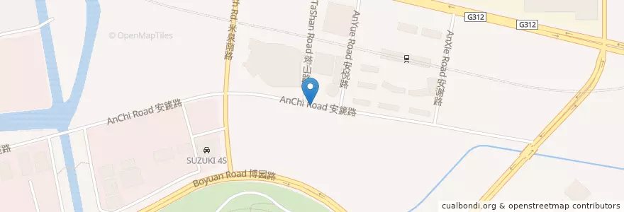 Mapa de ubicacion de 觅姐麻辣烫 en 中国, 上海市, 嘉定区.