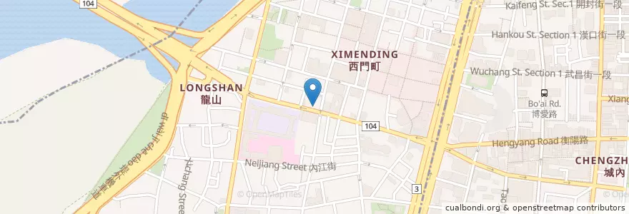 Mapa de ubicacion de 國賓鹹粥 en 台湾, 新北市, 台北市, 万華区.