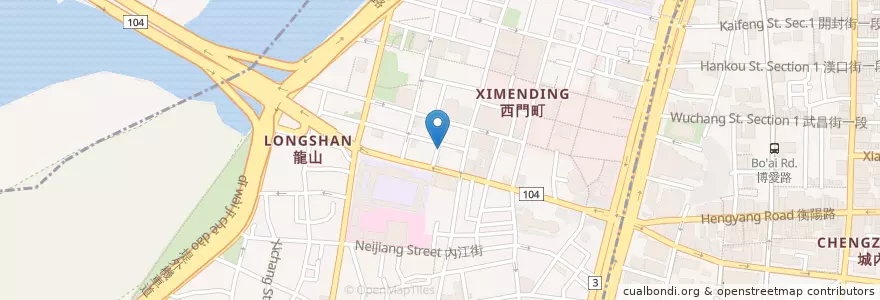 Mapa de ubicacion de 上林咖啡 en تایوان, 新北市, تایپه, 萬華區.