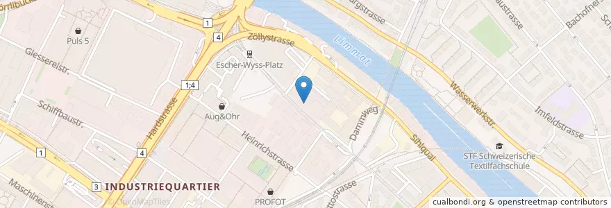 Mapa de ubicacion de Tschingg en Switzerland, Zurich, District Zurich, Zurich.
