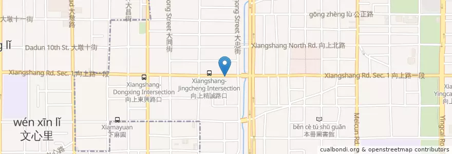 Mapa de ubicacion de 饕之鄉 en Taiwán, Taichung.