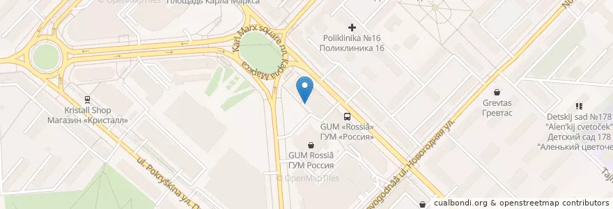 Mapa de ubicacion de Paris en روسيا, Сибирский Федеральный Округ, نوفوسيبيرسك أوبلاست, Городской Округ Новосибирск.