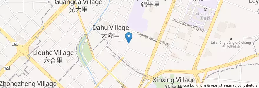 Mapa de ubicacion de 明賢行 en Taiwan, Taichung, 北區.