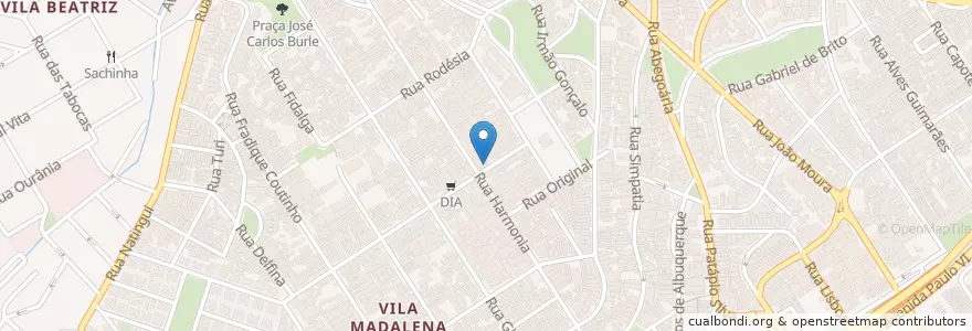 Mapa de ubicacion de Burger Fum en 巴西, 东南部, 圣保罗, Região Geográfica Intermediária De São Paulo, Região Metropolitana De São Paulo, Região Imediata De São Paulo, 聖保羅.