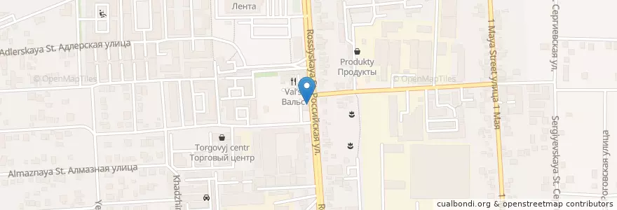 Mapa de ubicacion de Тарелка en Russia, South Federal District, Krasnodar Krai, Krasnodar Municipality.