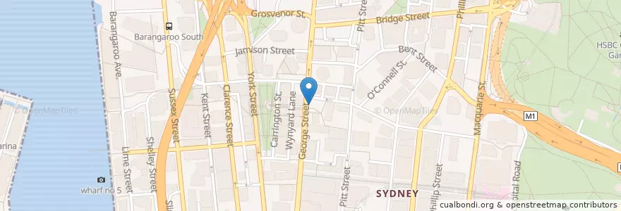 Mapa de ubicacion de Sydney CBD Dental en オーストラリア, ニューサウスウェールズ, Council Of The City Of Sydney, Sydney.