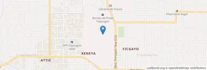 Mapa de ubicacion de Majestic Ficgayo en コートジボワール, アビジャン, Yopougon.