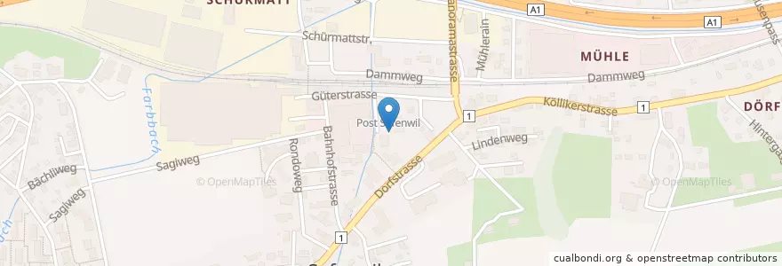 Mapa de ubicacion de Pizza Pazza en Schweiz, Aargau, Bezirk Zofingen, Safenwil.