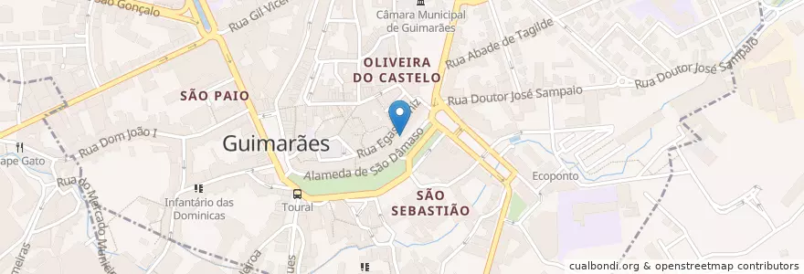 Mapa de ubicacion de Meat en 葡萄牙, 北部大區, Braga, Ave, Guimarães, Oliveira, São Paio E São Sebastião.