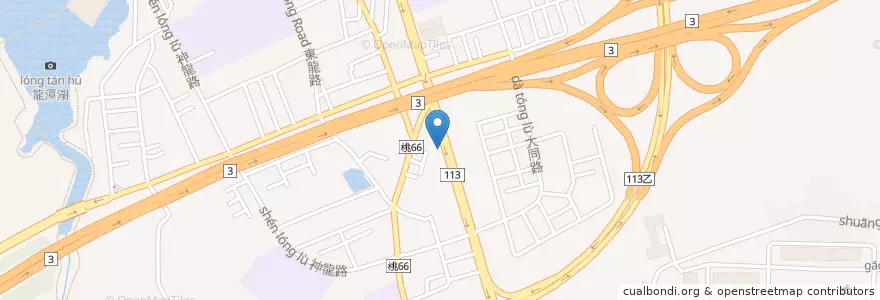 Mapa de ubicacion de Tasty 西堤牛排 en Taiwán, Taoyuan, 龍潭區.