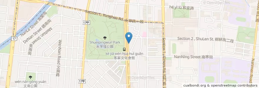 Mapa de ubicacion de 阿星嬤虱目魚粥 en 臺灣, 臺南市, 中西區, 南區.