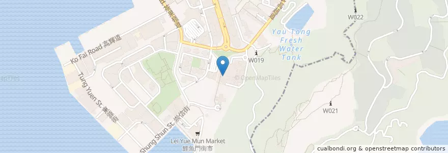 Mapa de ubicacion de 鯉魚門循道衞理幼稚園 en 中国, 广东省, 香港, 九龍, 新界, 觀塘區.