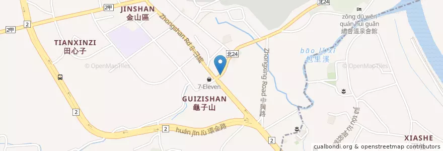 Mapa de ubicacion de 金山小林牛肉麵 en Taiwan, 新北市, 金山區.