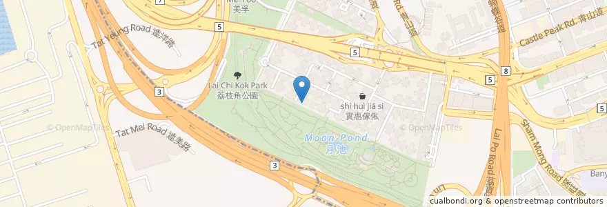 Mapa de ubicacion de 中國基督教播道會奇恩堂辦事處 en China, Guangdong, Hong Kong, Kowloon, Wilayah Baru, 深水埗區 Sham Shui Po District.