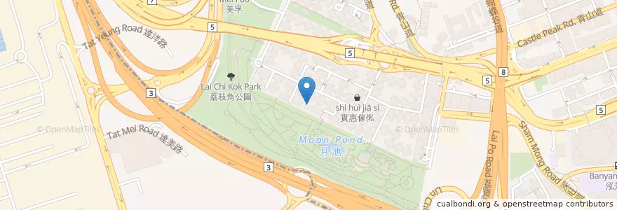Mapa de ubicacion de 孚佑堂 en Китай, Гуандун, Гонконг, Цзюлун, Новые Территории, 深水埗區 Sham Shui Po District.
