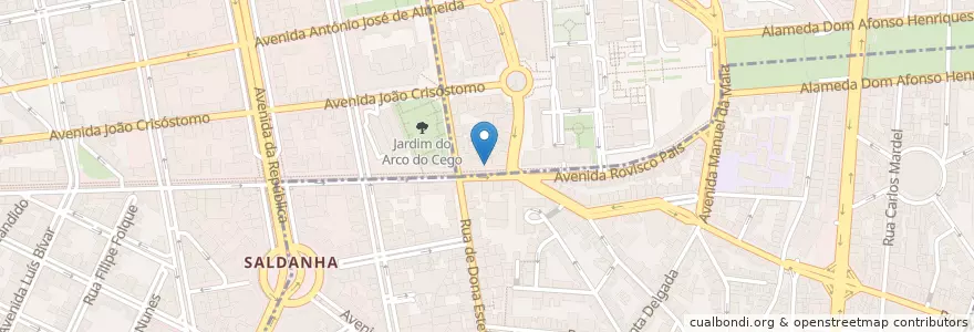 Mapa de ubicacion de Ávila en 포르투갈, Área Metropolitana De Lisboa, Lisboa, Grande Lisboa, 리스본, Areeiro.