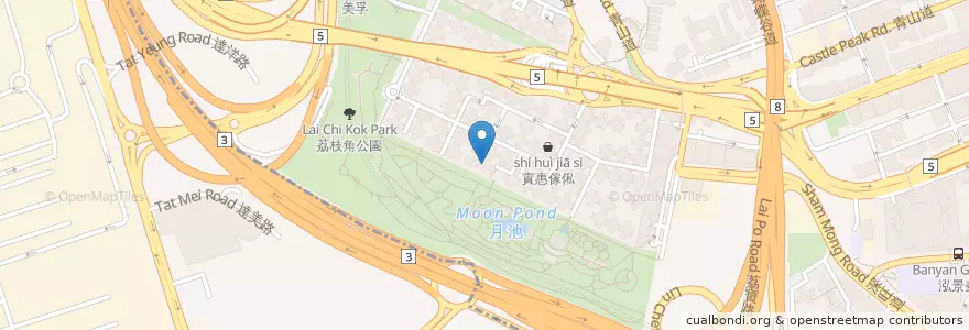Mapa de ubicacion de 美孚婦女會 en China, Cantão, Hong Kong, Kowloon, Novos Territórios, 深水埗區 Sham Shui Po District.
