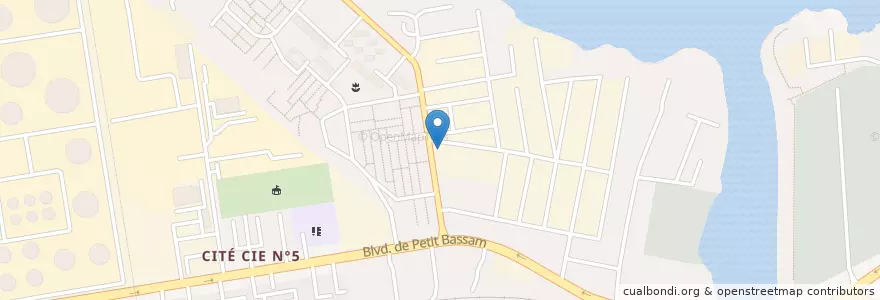 Mapa de ubicacion de College Jules Ronsard 2 en Costa De Marfil, Abiyán, Port-Bouët.
