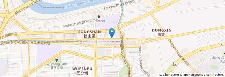 Mapa de ubicacion de 露易莎 en Taiwan, New Taipei, Taipei, Songshan District.