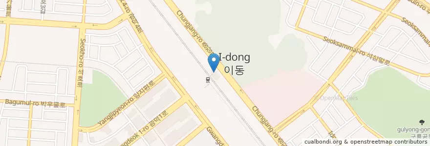 Mapa de ubicacion de 한대앞역 대합실 공중전화(옥내) en Республика Корея, Кёнгидо, 안산시, 상록구.
